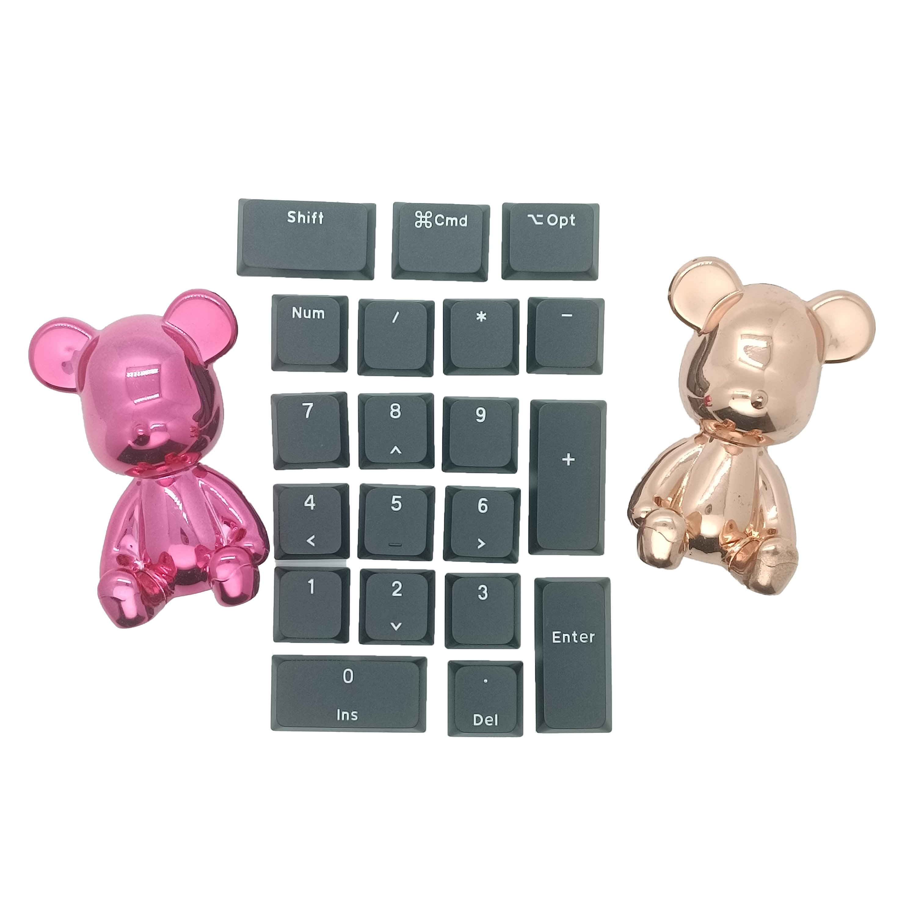 TECSEE custom 109 keys two-color star pbt keycaps DSA low-profile black keycaps with low-profile switches for most keyboards