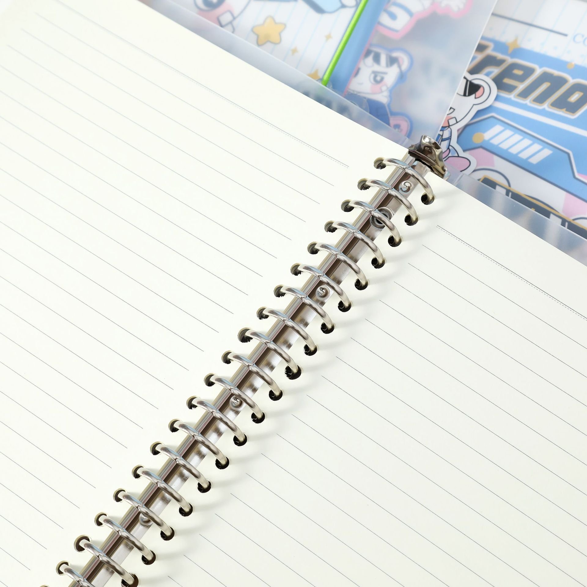 Custom Design Dotted Plain Lined Grid Paper A4 A5 B5 Loose Leaf Binding Journal School Exercise Pp Plastic Cover Coil Notebook