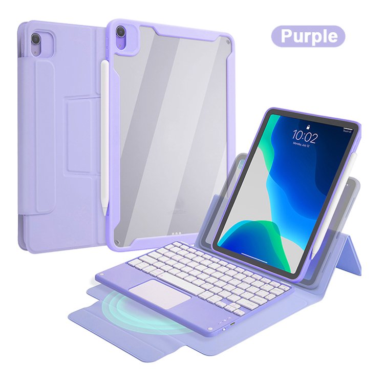 2021 Detachable Smart Leather Cover 11 Pro 2018 Case for iPad Air 4 10.9 Inch Magnetic Transparent Case With Keyboard