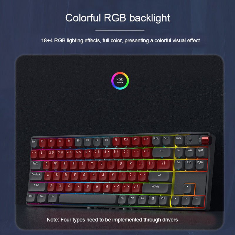 OEM R87 Wireless Mechanical Keyboard Hot swappable Wired Dual Mode Wireless Keyboard RGB Backlit Wireless Mechanical Keyboard