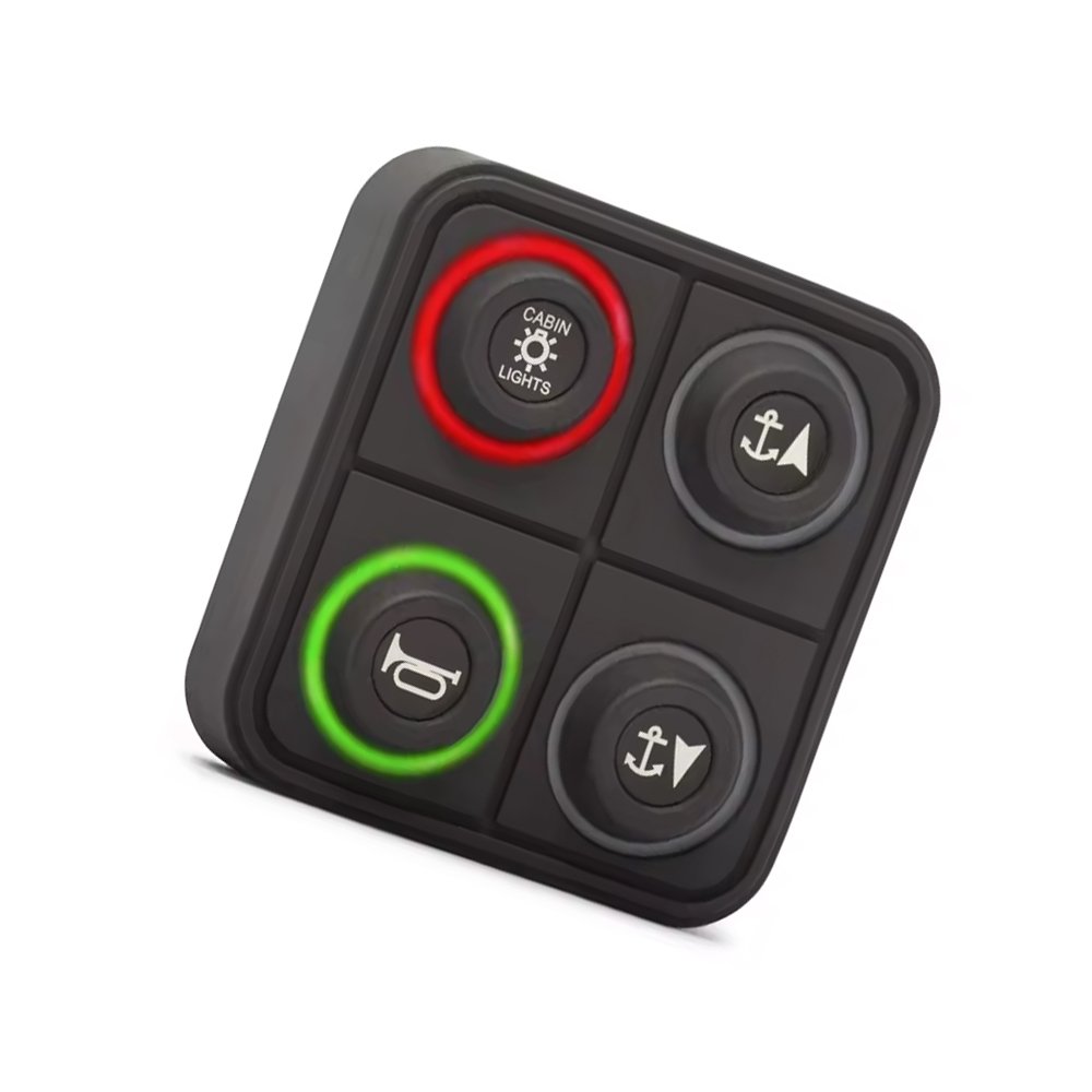 RGB Illuminated 2x2 Keypad with Arrow Icons Programmable Arrow Key Button Panel