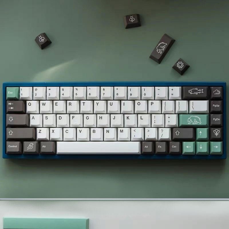 1 set GMK Bear Cherry Profile Keycap PBT Dye Sub Keycaps Classic Retro Key Cap for MX Switch GMMK Pro Mechanical Keyboard