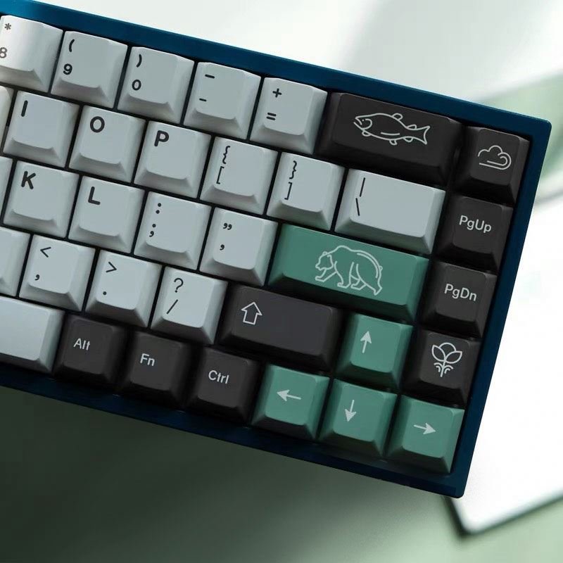 1 set GMK Bear Cherry Profile Keycap PBT Dye Sub Keycaps Classic Retro Key Cap for MX Switch GMMK Pro Mechanical Keyboard