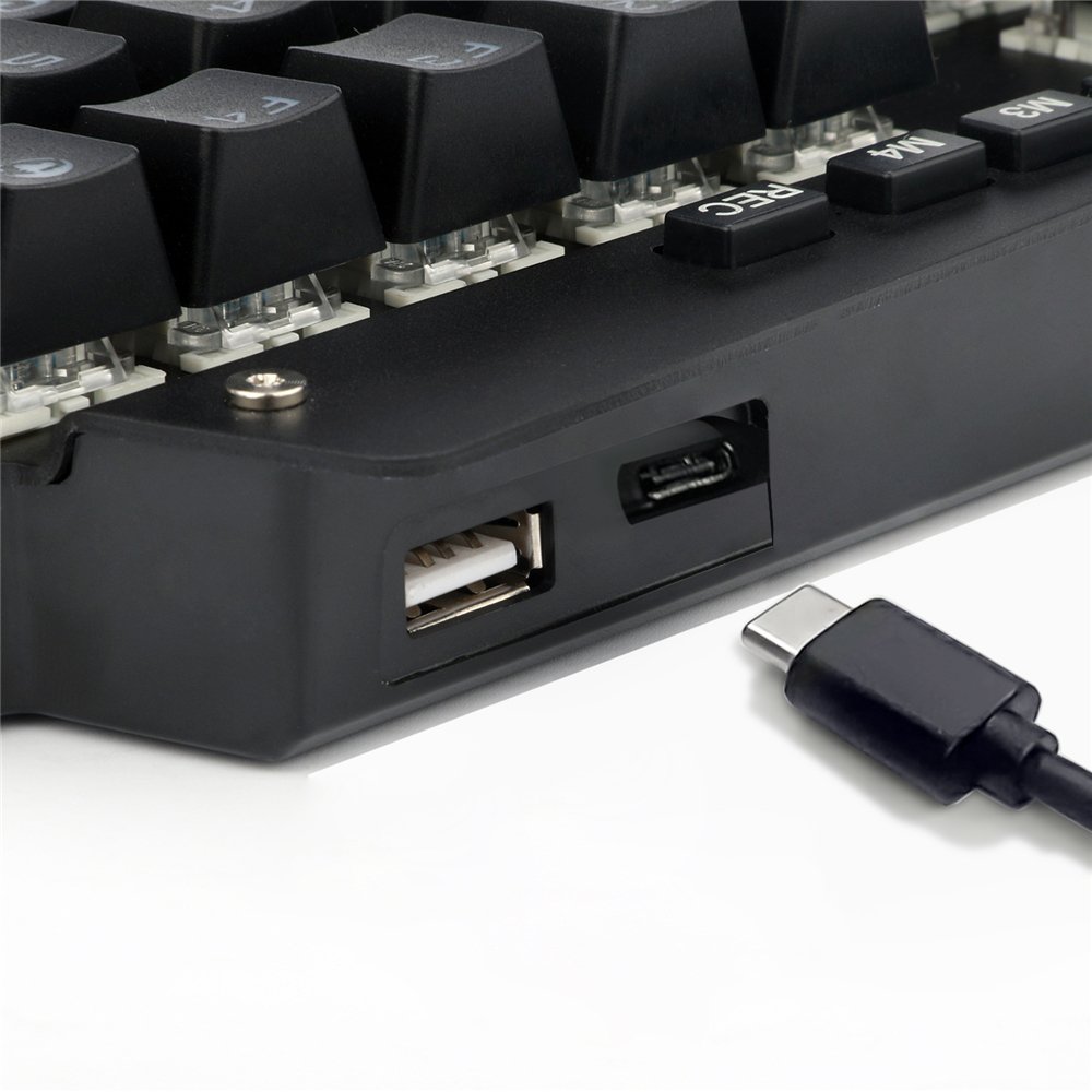 K700 44 Keys One Handed Gaming Keyboard Detachable Palm Rest RGB Mechanical Keyboard for Led Backlit Blue Game Keyboard