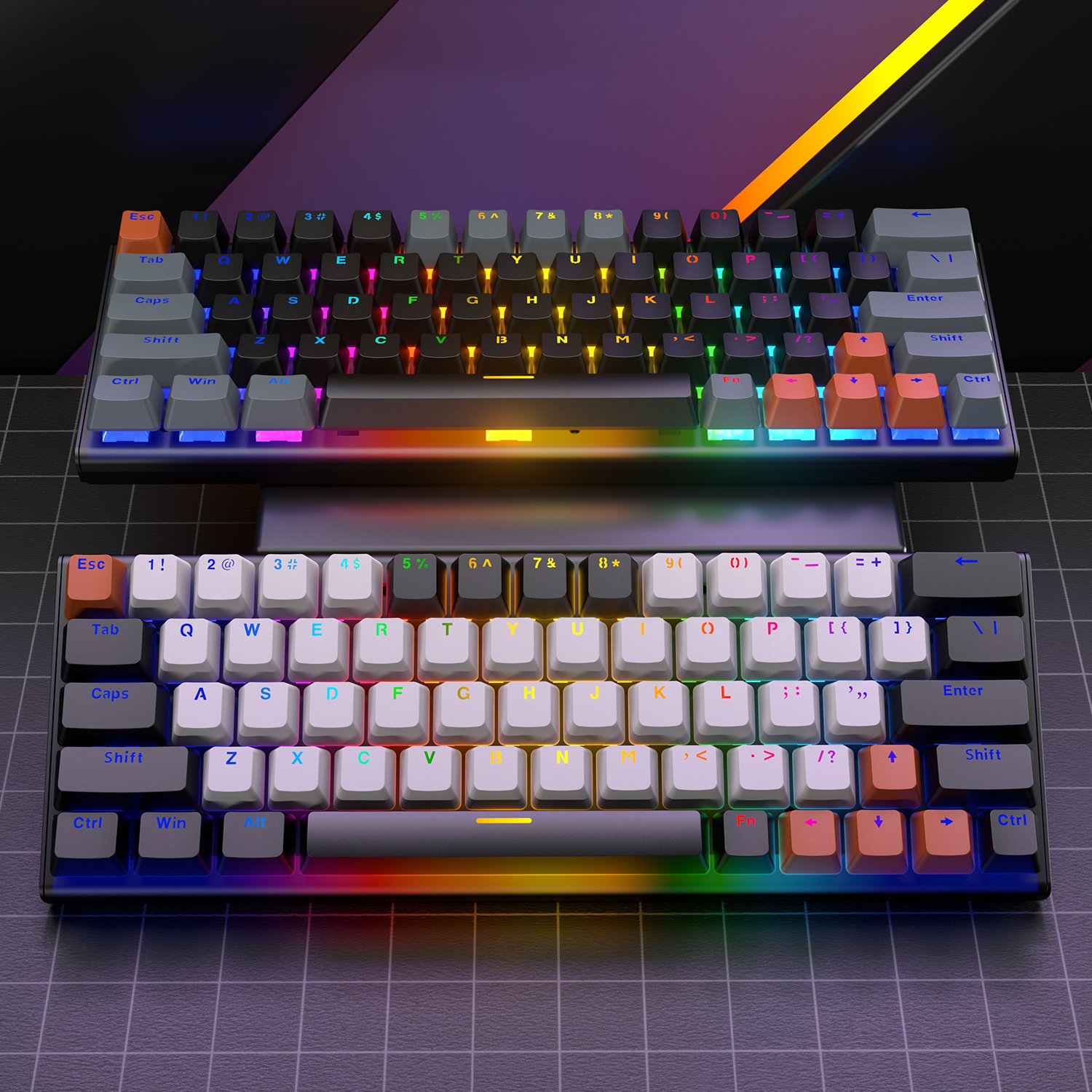 SAMA Cheap Price 61 63 keys Portable Keyboards Clavier Teclado Detachable USB-C Cable PC Gamer Best Gaming Keyboard