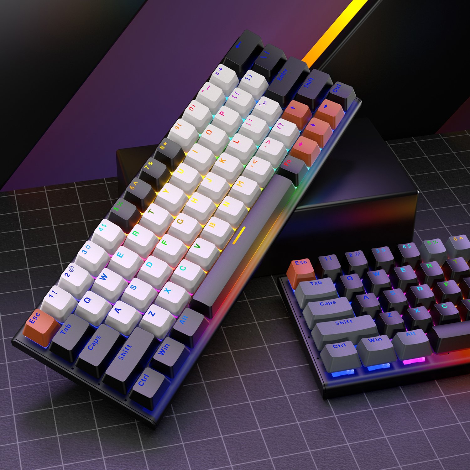 SAMA Cheap Price 61 63 keys Portable Keyboards Clavier Teclado Detachable USB-C Cable PC Gamer Best Gaming Keyboard