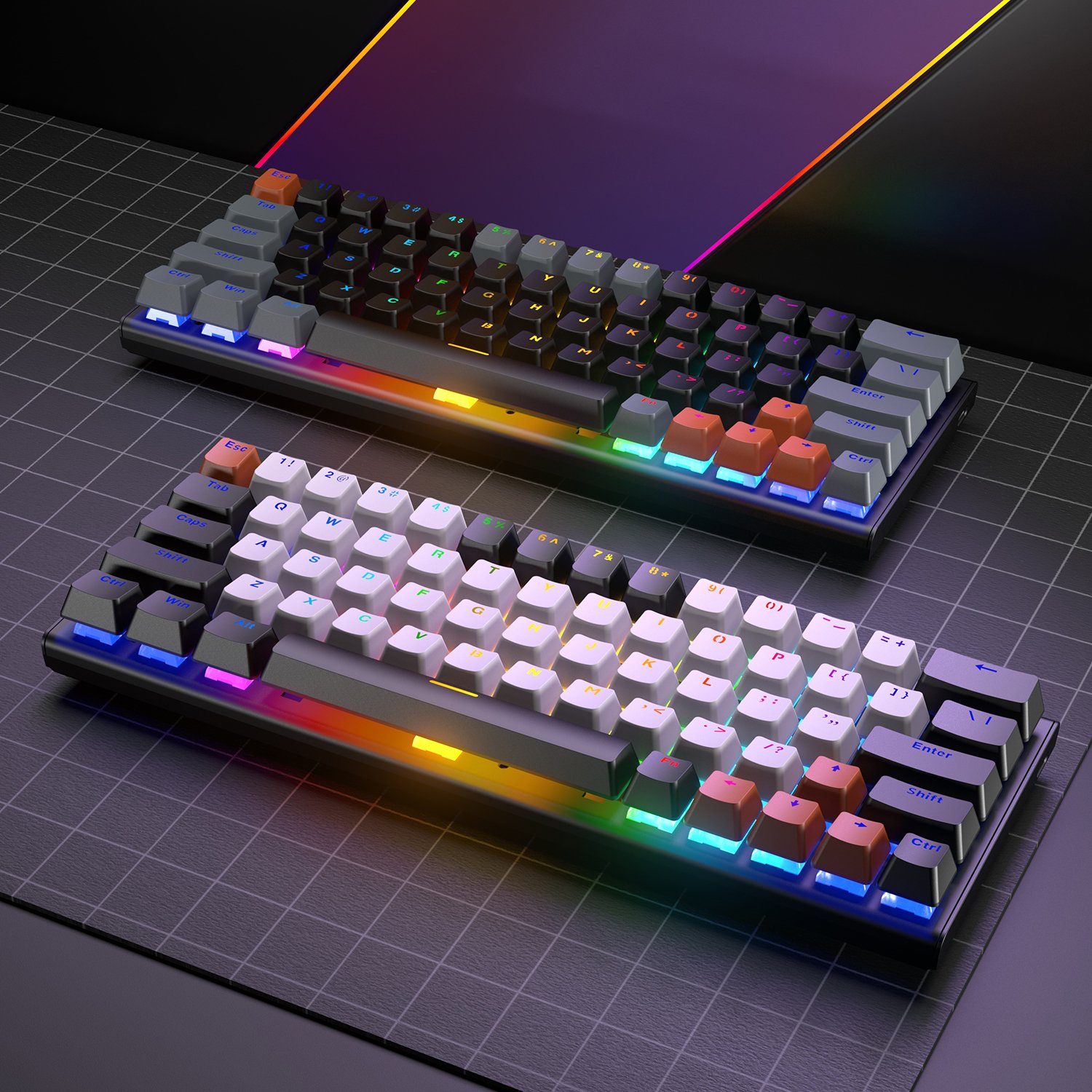 SAMA Cheap Price 61 63 keys Portable Keyboards Clavier Teclado Detachable USB-C Cable PC Gamer Best Gaming Keyboard