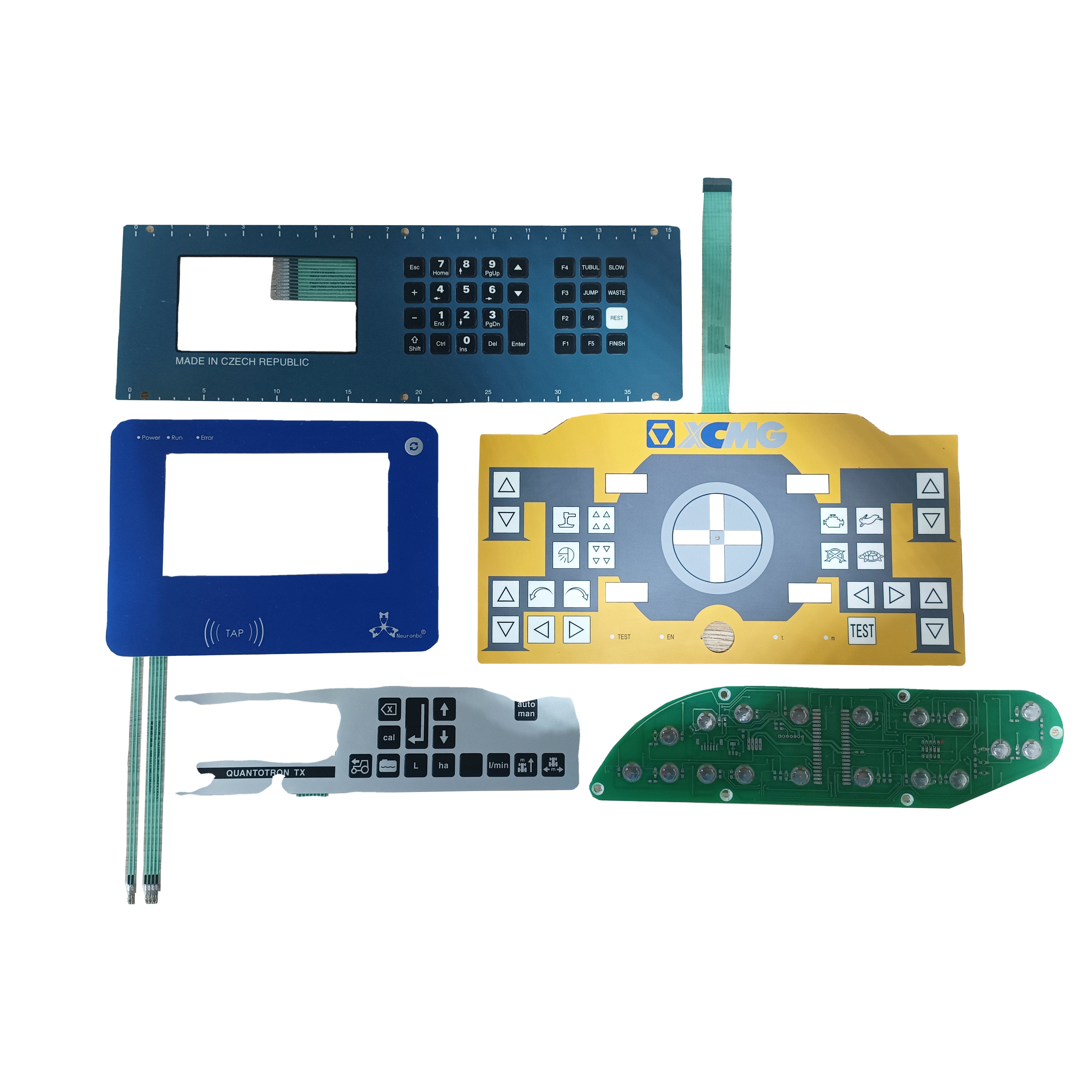 Custom keypad keyboard with 3M back Adhesive for Industrial Controller