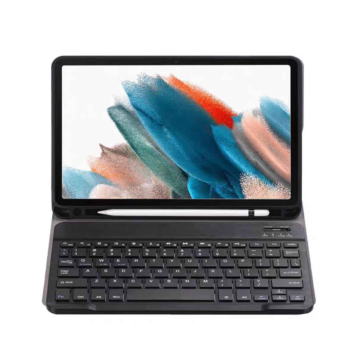 Case with Keyboard for Samsung Galaxy Tab A9 A9+ S9 S9+ with Pen Holder, Mutil Angles Stand Cover Detachable Wireless Keyboard