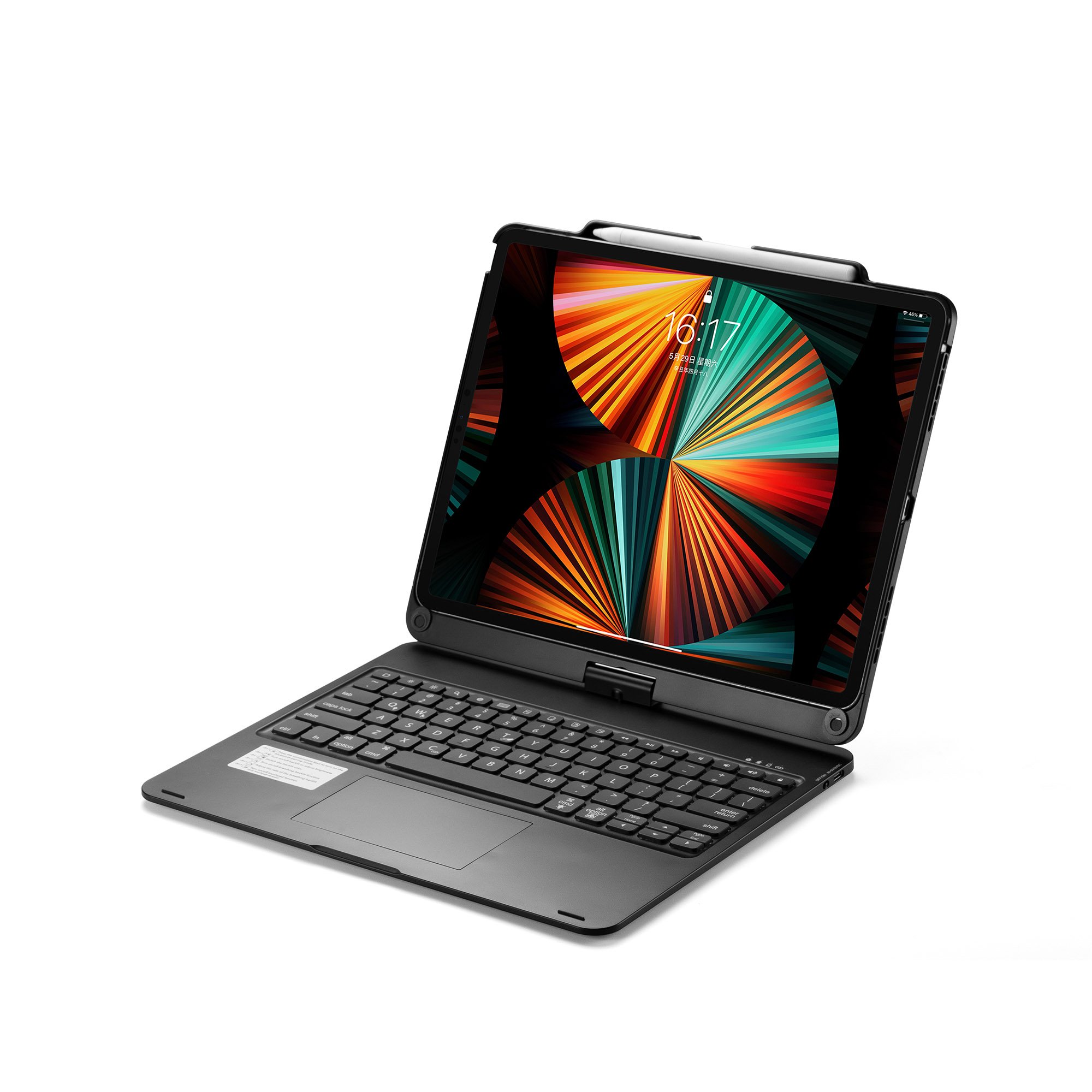 360 Degree Rotating Keyboard for Pro 12.9 Bluetooth Keyboard Case Pro 12.9" Touch Wireless Cover