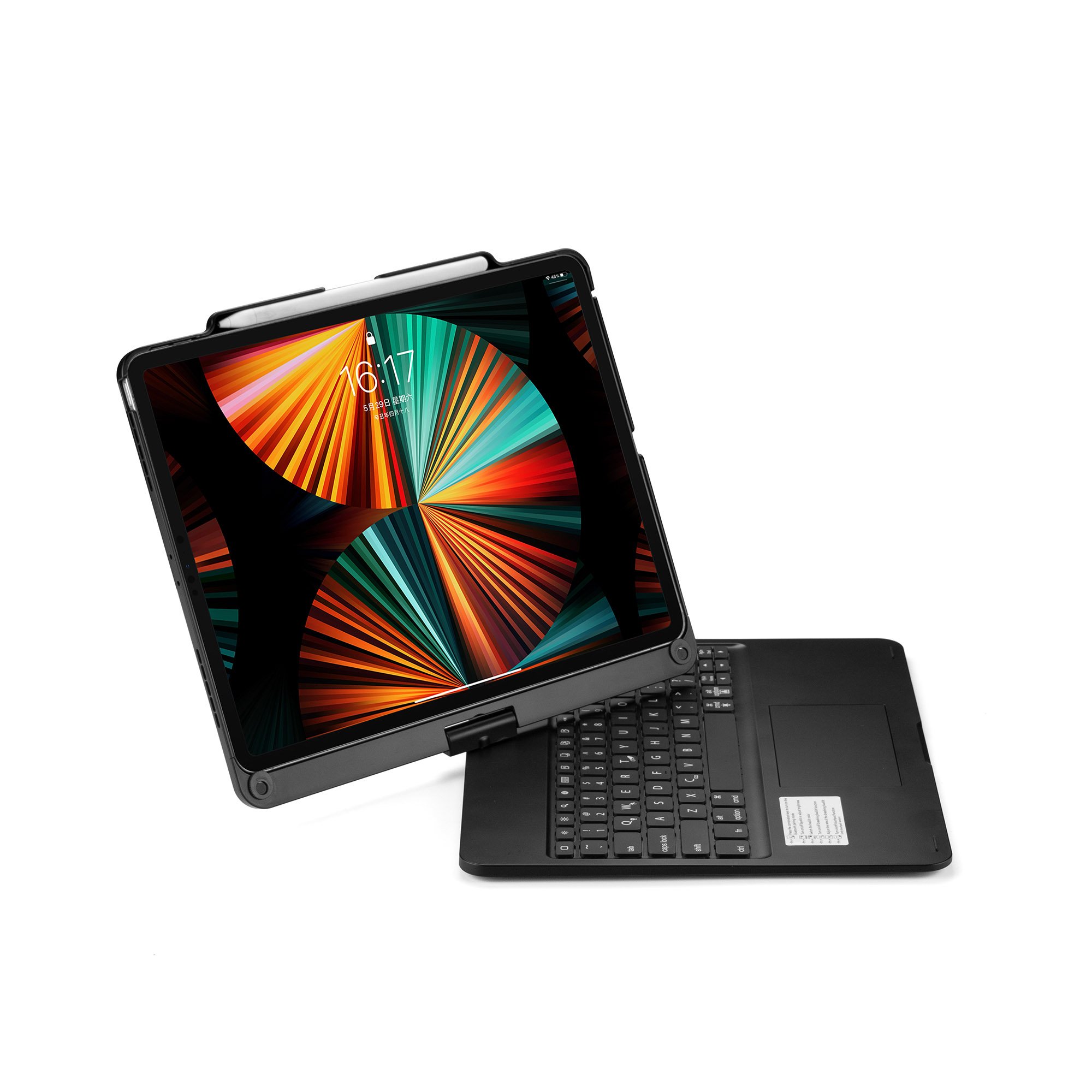 360 Degree Rotating Keyboard for Pro 12.9 Bluetooth Keyboard Case Pro 12.9" Touch Wireless Cover