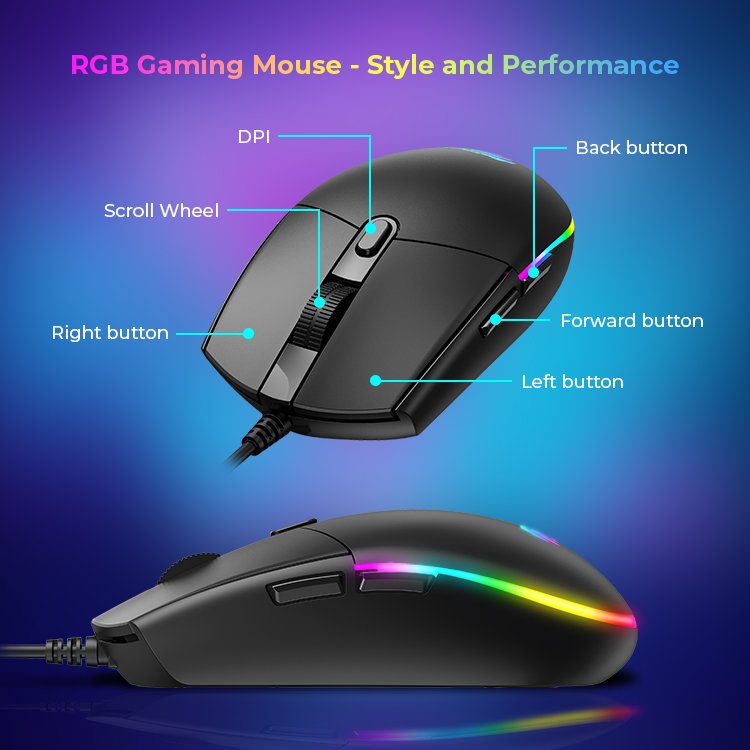 Havit KB501CM 4 In 1 Gaming Combo Set Wired Keyboard And Mouse Combo Teclado Gamer Keyboard Mouse Combos WIth Mouse