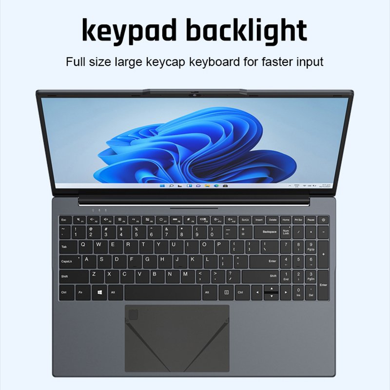 Low Price Lightweight Laptop 15.6 Inch New Business Students Home Computer Laptops Notebook With Camera Cover Fingerprint Unlock