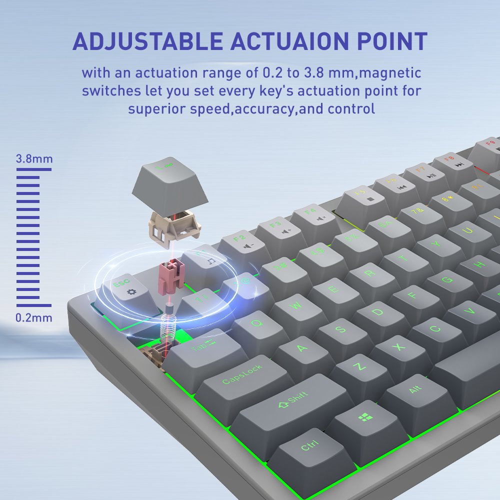 RGB Compact Hyper Fast Magnetic Switch Keyboard Rapid Trigger Mechanical Keyboard Proprietary software PC Gamer Accessories