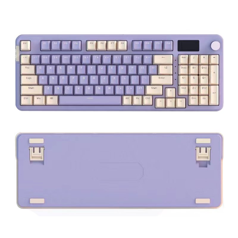 LCD With Display 94 Keys Bluetooth Wireless Multi Mode DIY Custom RGB Hot Swappable Mechanical Keyboard