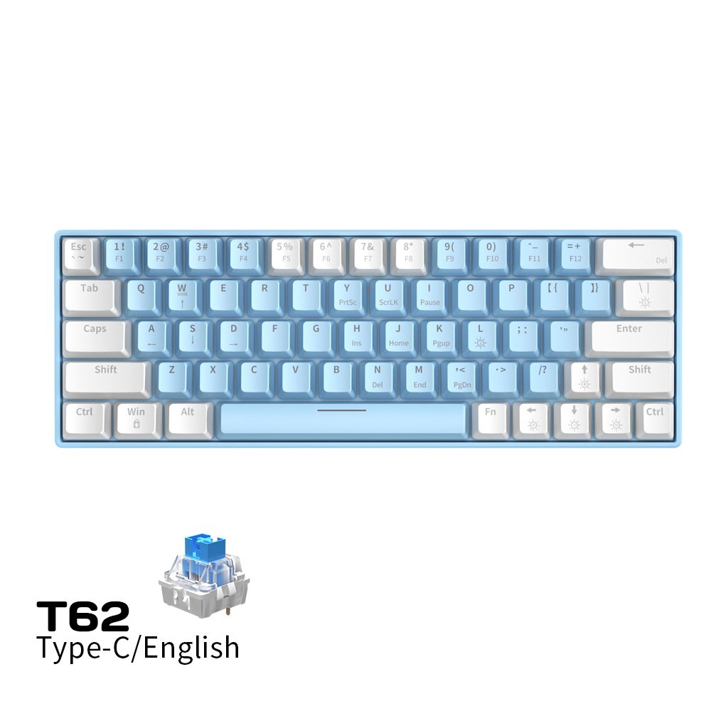 OEM Blue Switch Wired Type C Hot Swappable RGB Backlit Color Lighting for Computer DIY Trading Mechanical Gaming Keyboard