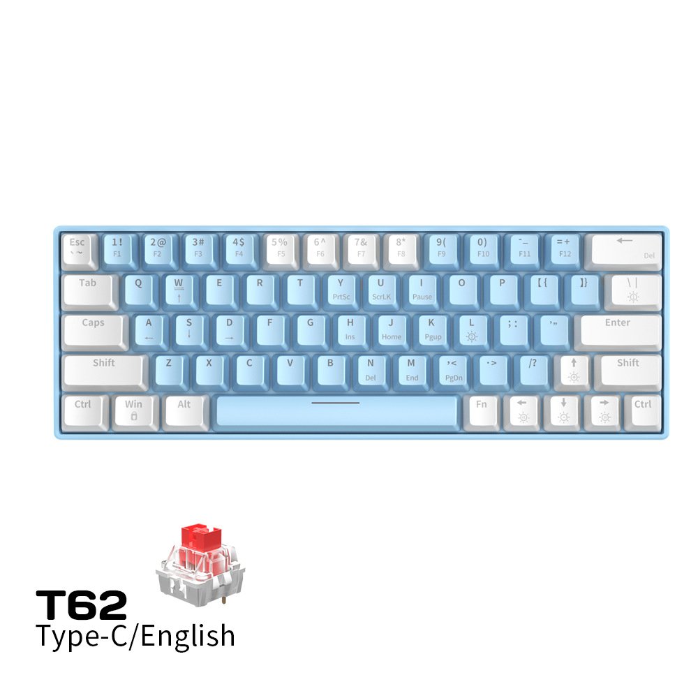 OEM Blue Switch Wired Type C Hot Swappable RGB Backlit Color Lighting for Computer DIY Trading Mechanical Gaming Keyboard