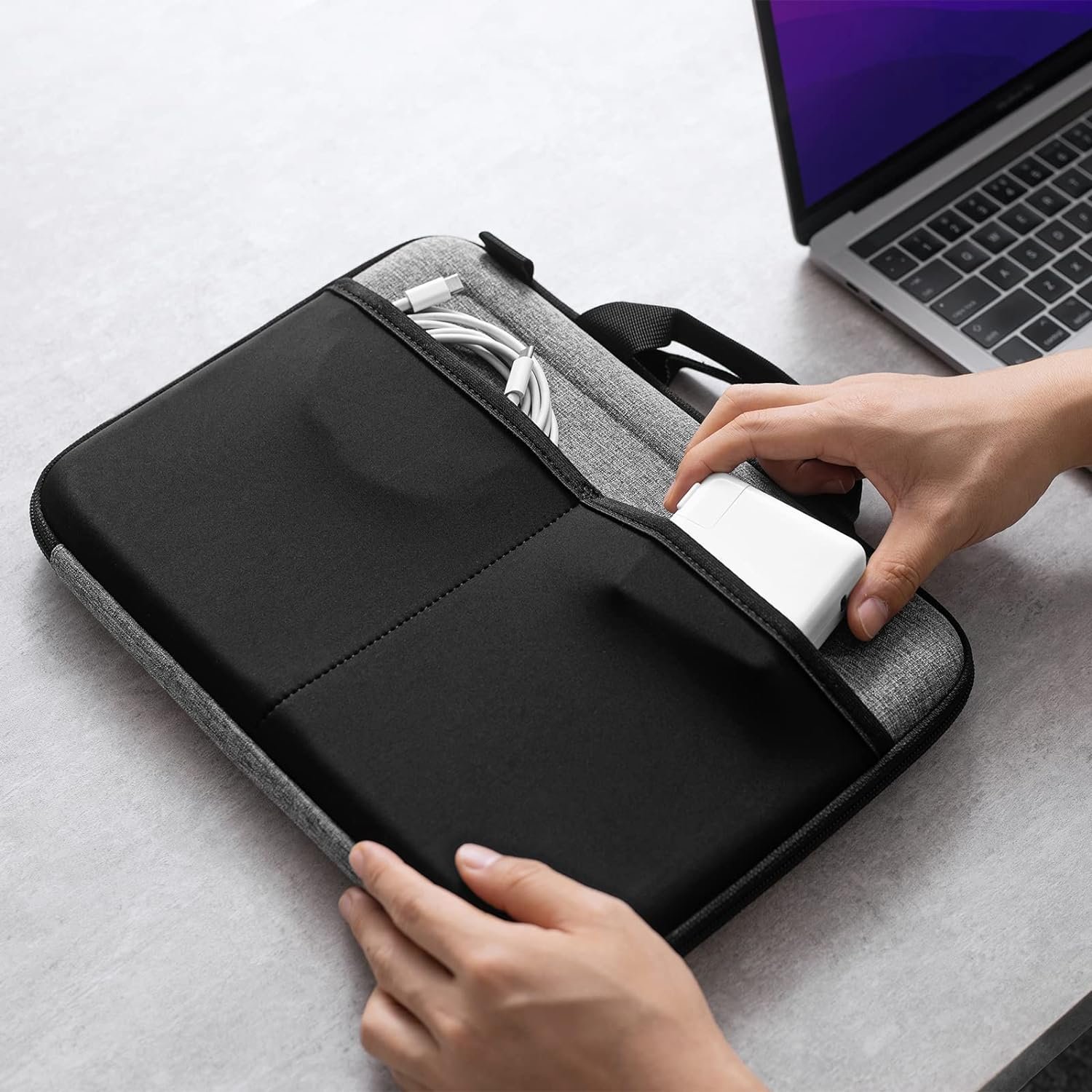 Customized logo hard shell notebook Laptop keyboard eva case carry bag