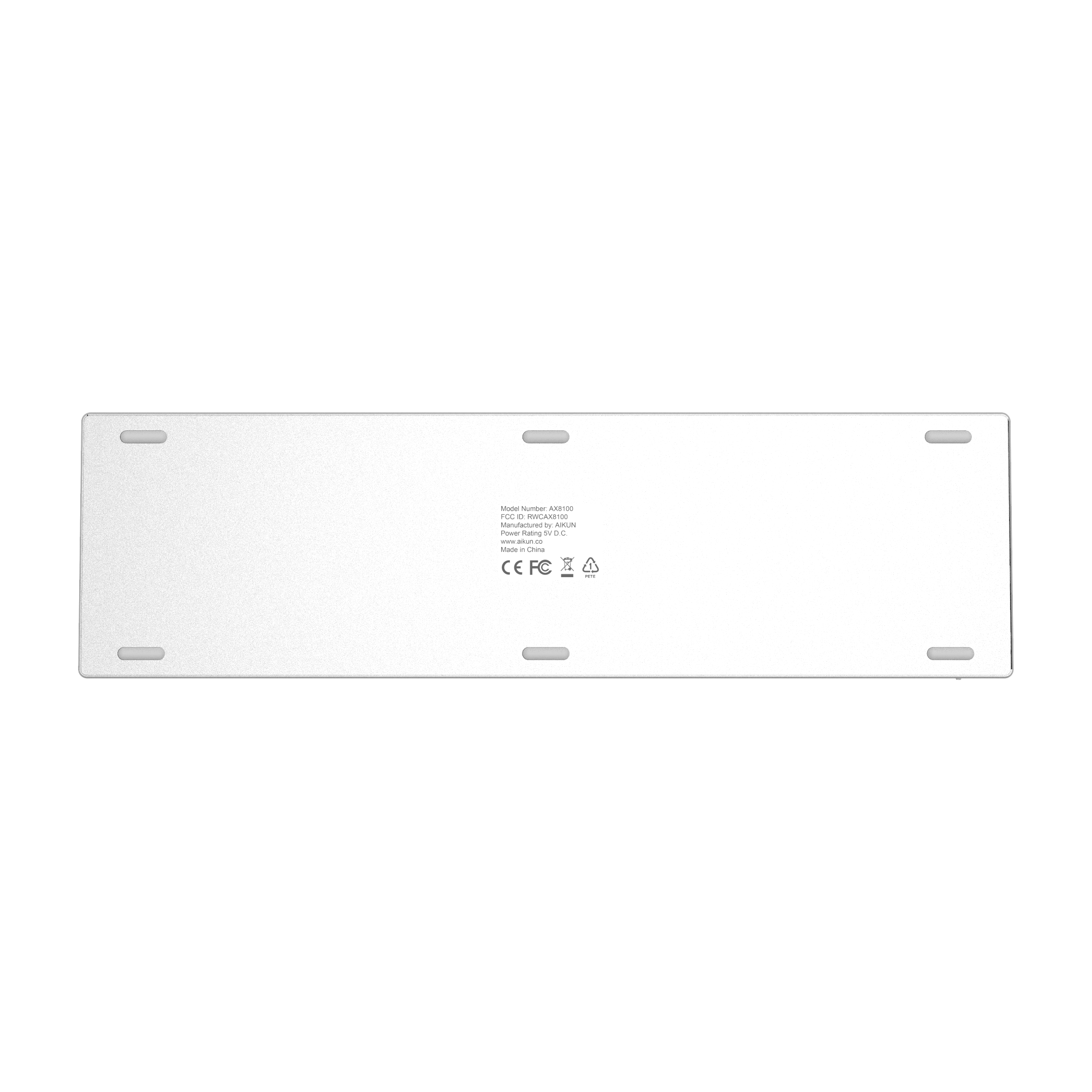AIKUN Rechargeable Wireless aluminium keyboard 106 Quiet Keys,13 Shortcuts, Numeric Keypad,Auto Power Saving,Scissor Switch