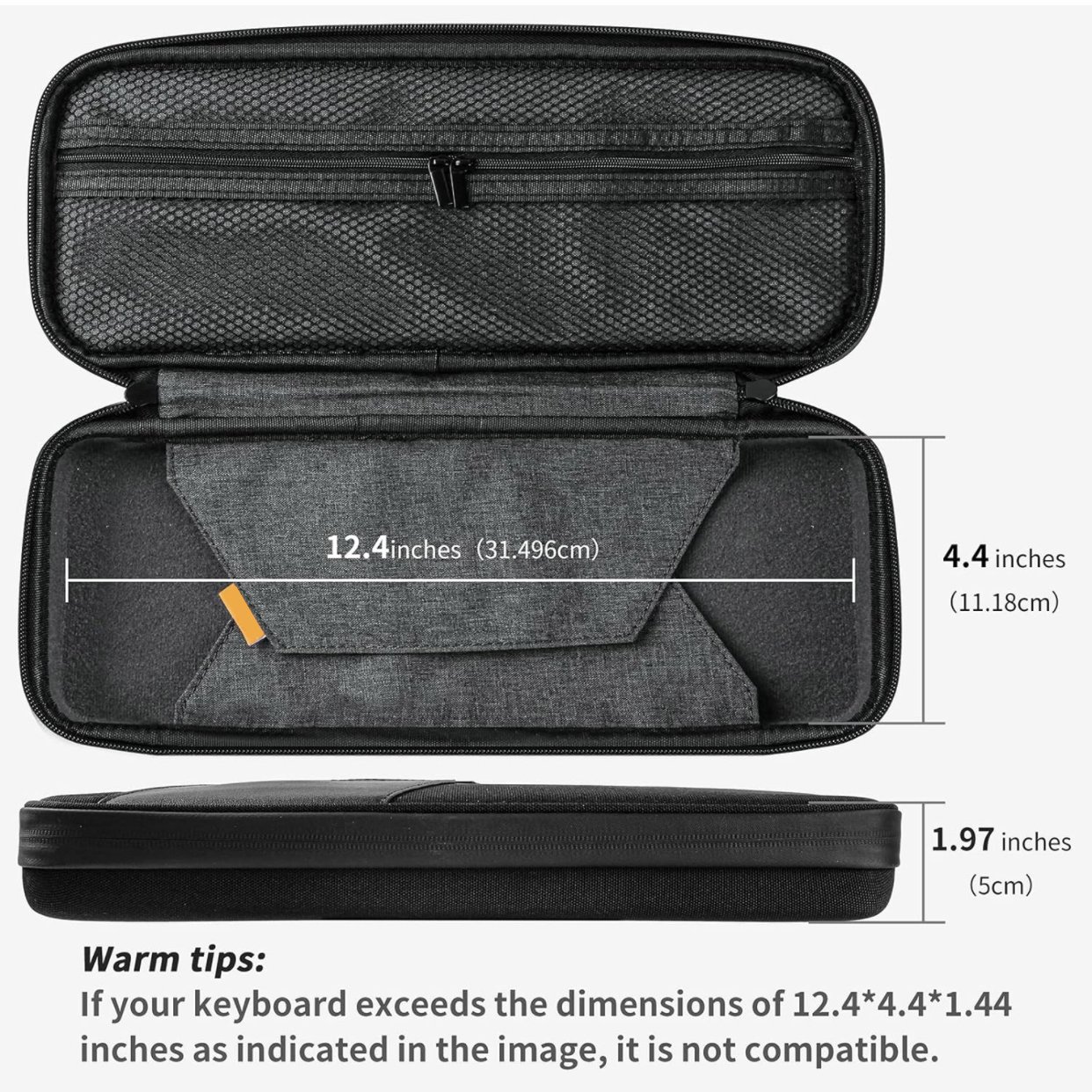 EVA Hard Shell Keyboard Carrying Case Portable Mechanical Keyboard Case For 60 To 72 Keys Bluetooth Mechanical Gaming Keyboard