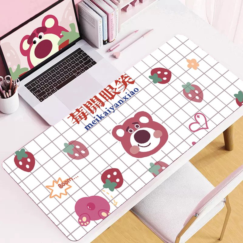 Cute Cartoon Wholesale Customized Desktop Large Game Thickened Lock Edge Mouse Pad keyboard Table Pad