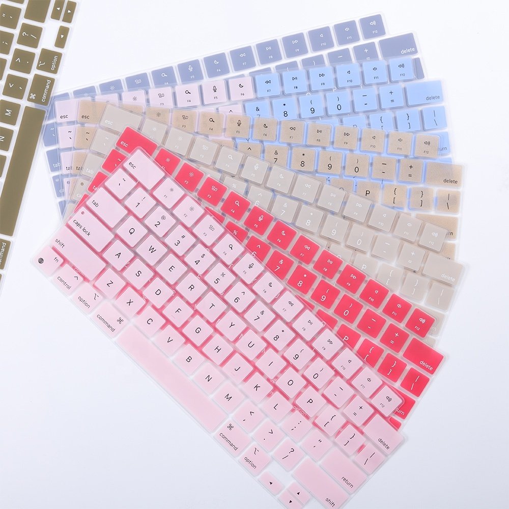 Laptop Keyboard Protector Covers High Quality Dustproof Soft Silicone for Macbook A2442 Color Keyboard Cover Silicone Key Board