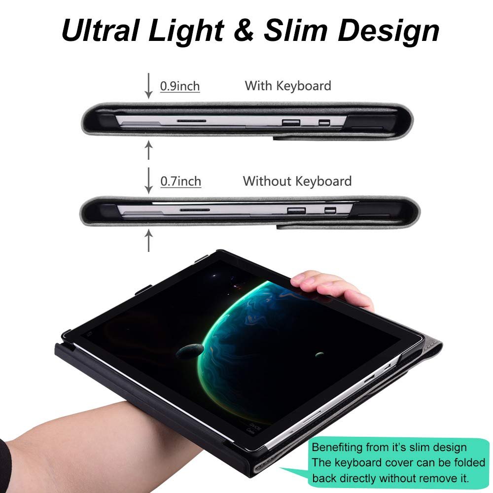 PU Leather Keyboard Case for Microsoft Surface Pro 7 7 Plus 12.3 inch Protective Tablet Stand Cover for Surface Pro 6/5/4 12.3''