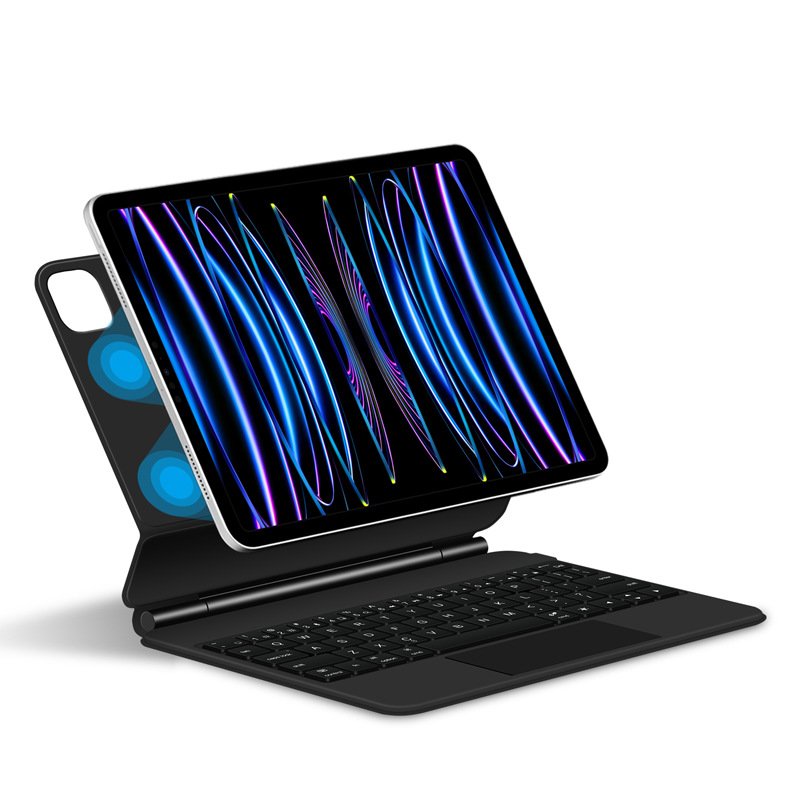 shockproof folding stand tablet case for ipad pro 13 Spanish German Russian English wireless keyboard magnetic tablet cover