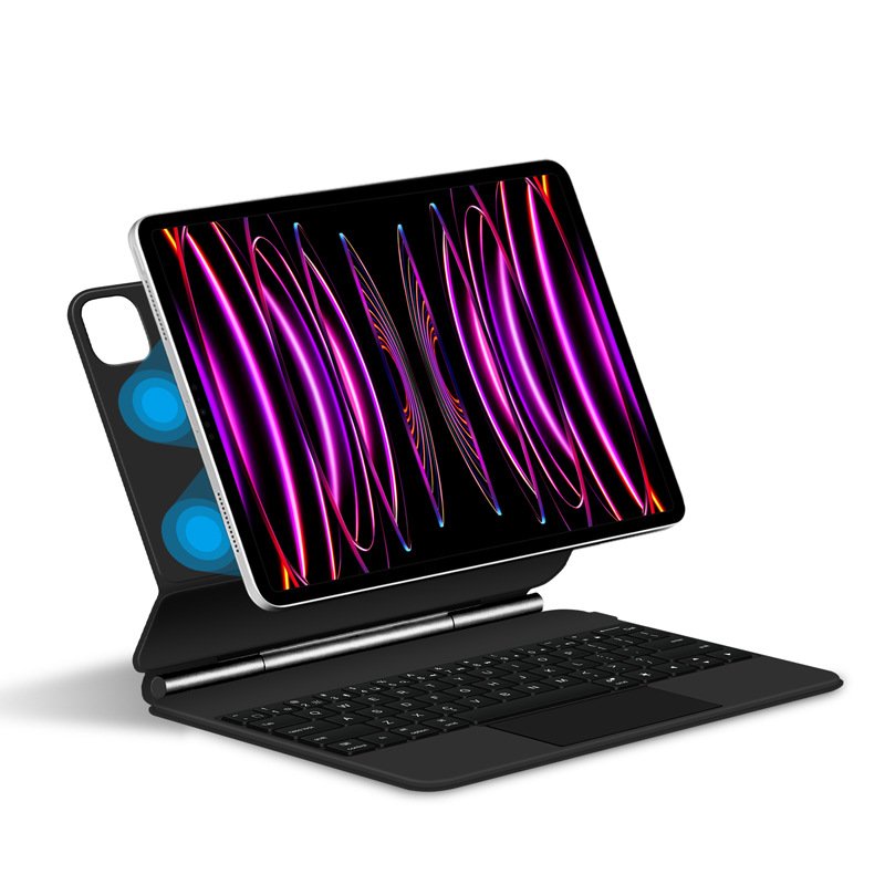 shockproof folding stand tablet case for ipad pro 13 Spanish German Russian English wireless keyboard magnetic tablet cover