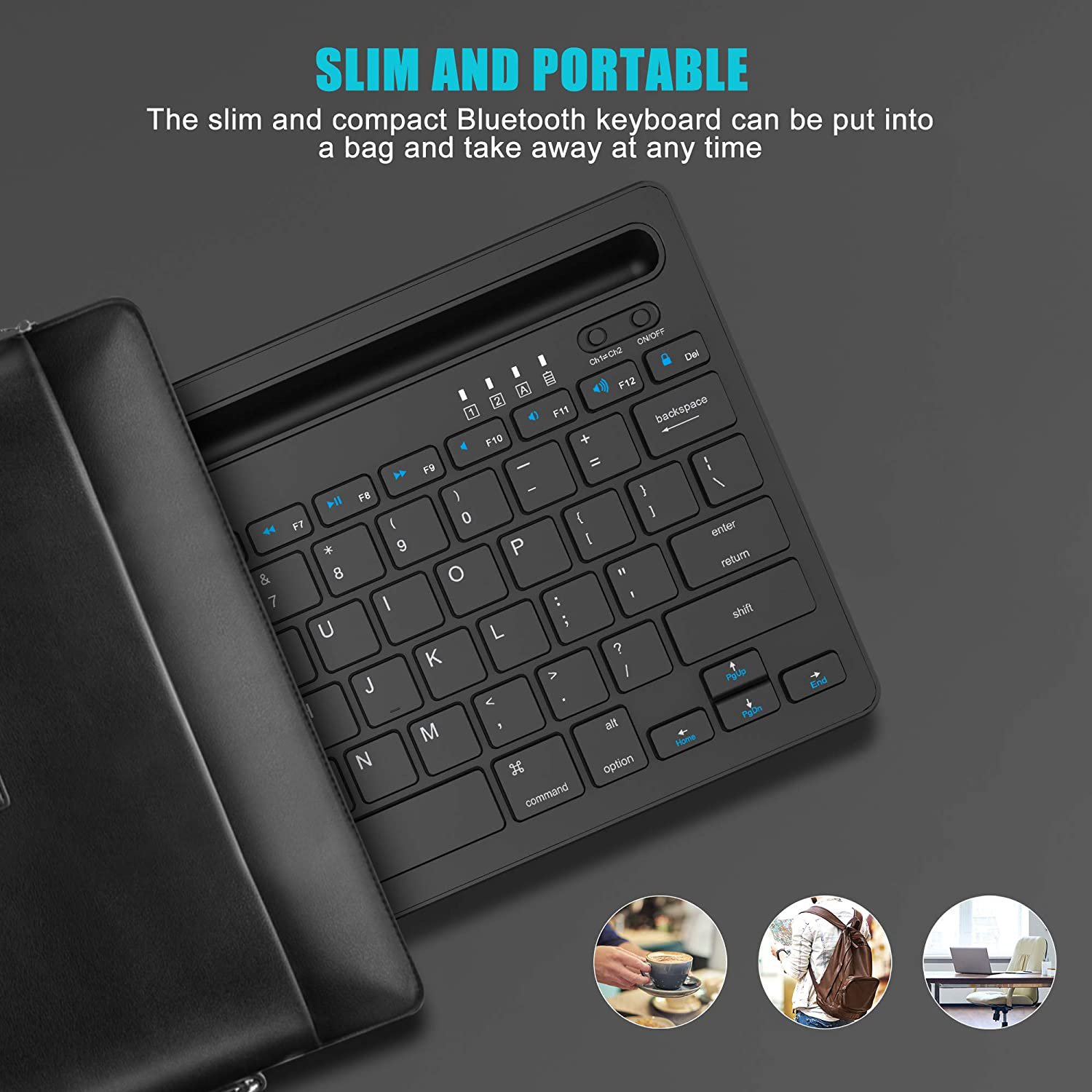 Rechargeable 84 Keys Cute Shortcut Ultra Slim Office Purple Bt Standard multi device Wireless Keyboard For Ipad Pro 11
