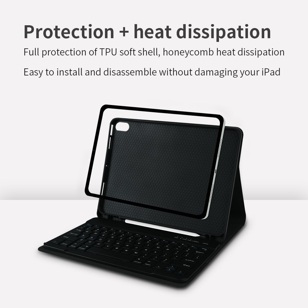 10.9 inch Fashion Design Universal Bt Wireless Backlight Tablet Keyboard Back Case For Ipad