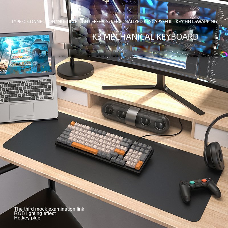 usb computer switch switches wireless mechanical ergonomic 60% rgb backlight mini wire backlit mechan custom gaming keyboard