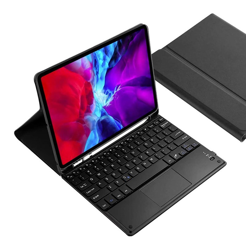 Custom Shockproof BT Wireless Keyboard Tablet cover Case with Pencil holder for iPad Air 11 2024