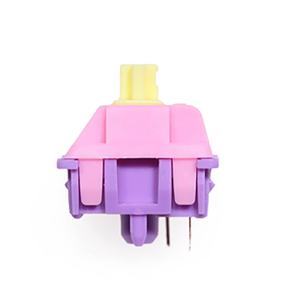 EQUALZ Banana Split Keyboard Switches for Mechanical Keyboard 62g Linear Switches Axis Macho 5 Pins Custom Gold Plated Spring