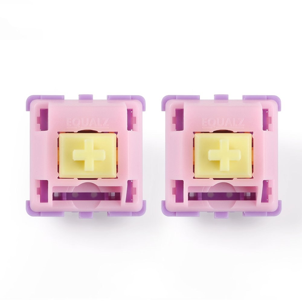 EQUALZ Banana Split Keyboard Switches for Mechanical Keyboard 62g Linear Switches Axis Macho 5 Pins Custom Gold Plated Spring