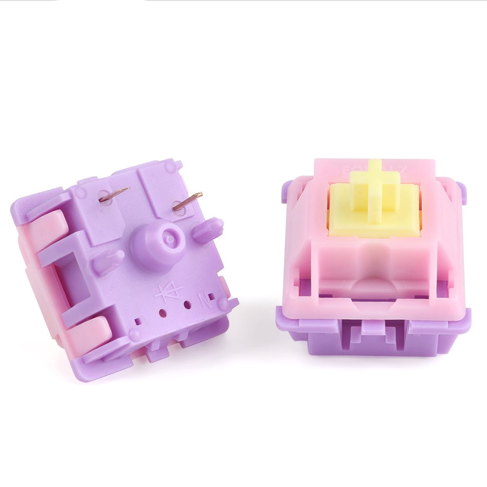 EQUALZ Banana Split Keyboard Switches for Mechanical Keyboard 62g Linear Switches Axis Macho 5 Pins Custom Gold Plated Spring