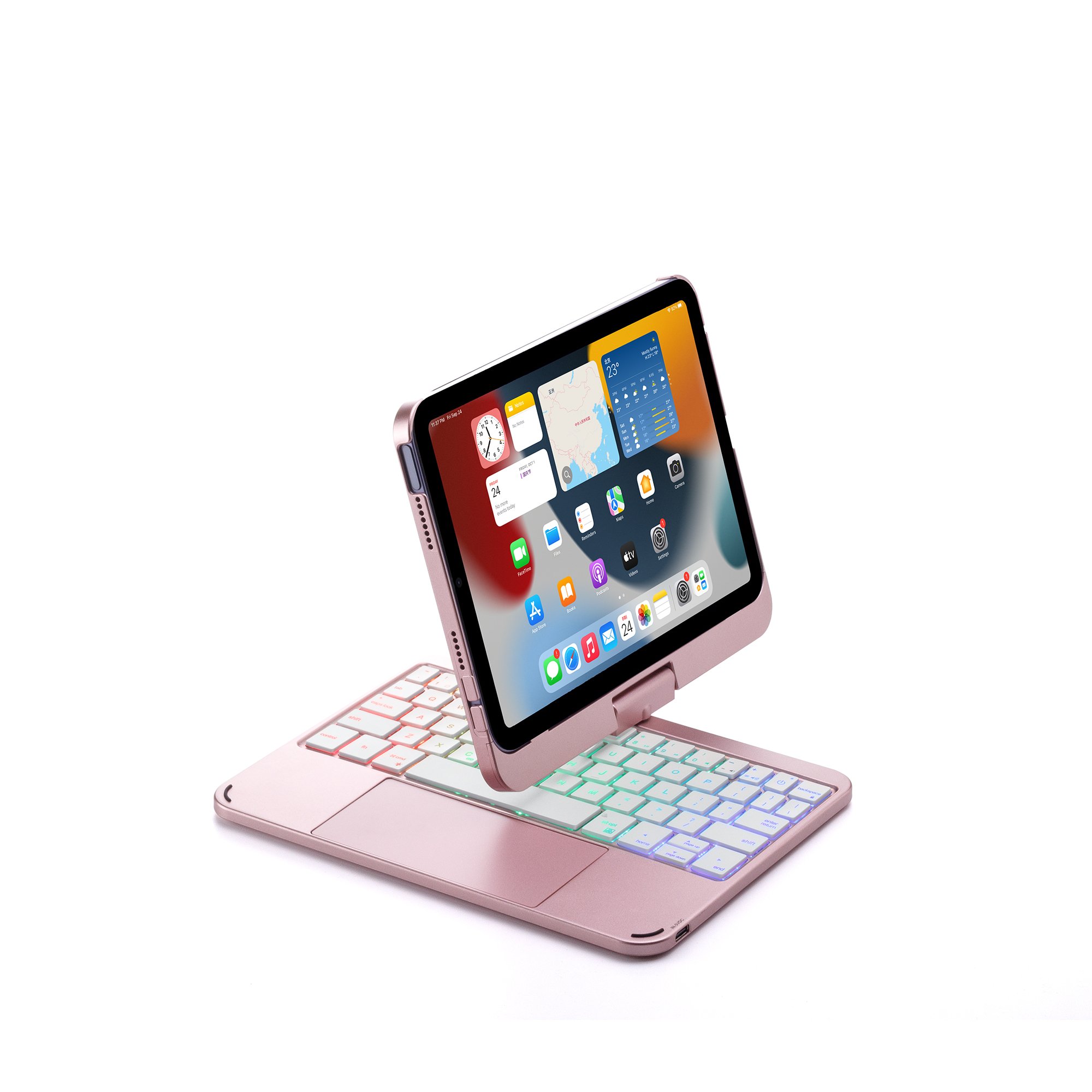 Smart keyboard for iPadmini6 8.3 "360 ° rotation with touch Bluetooth keyboard cover