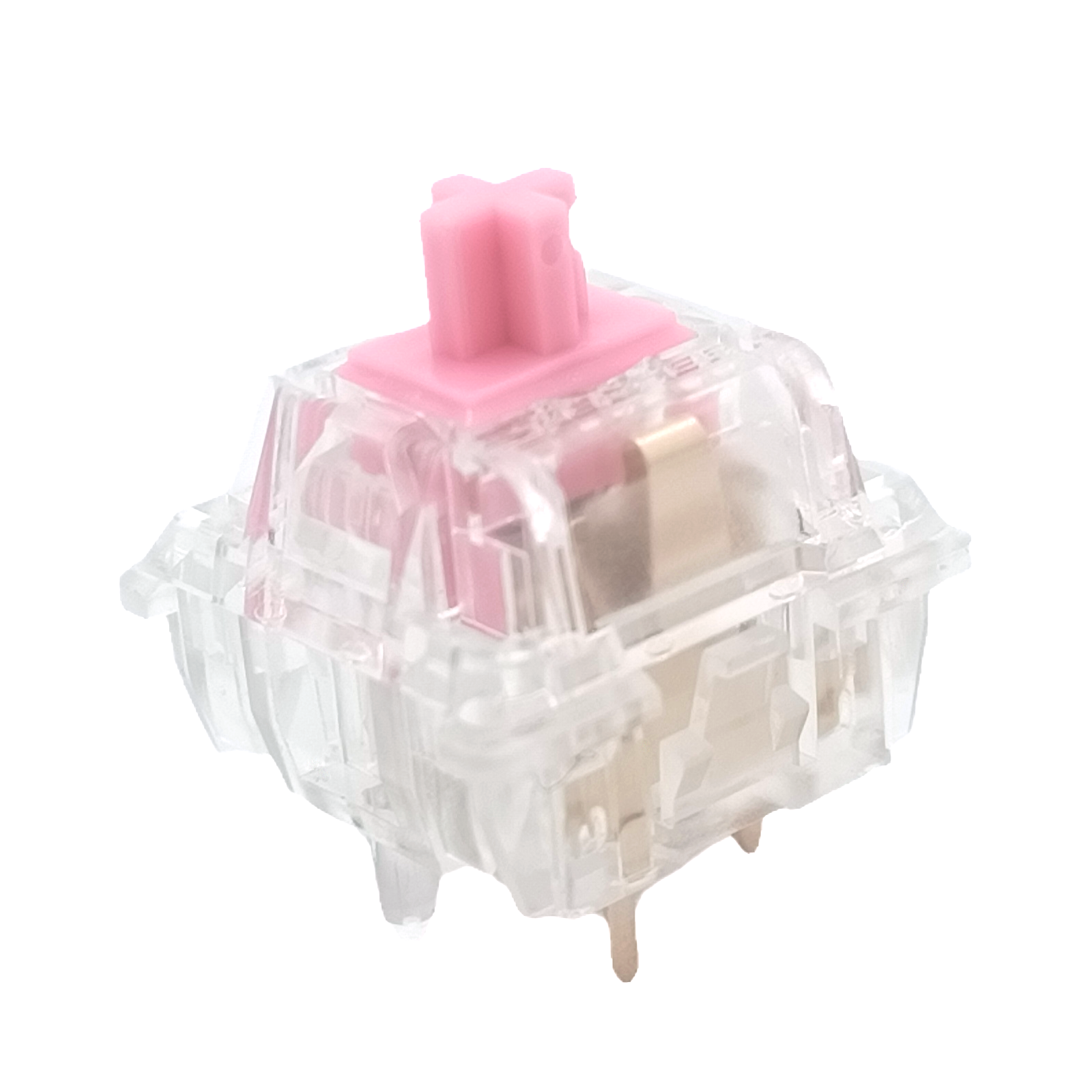 TECSEE Manufacturer Keyboard Switches New PC Housing Metal Switches Honey Peach Hot-Swappable POM Stem Linear Switches