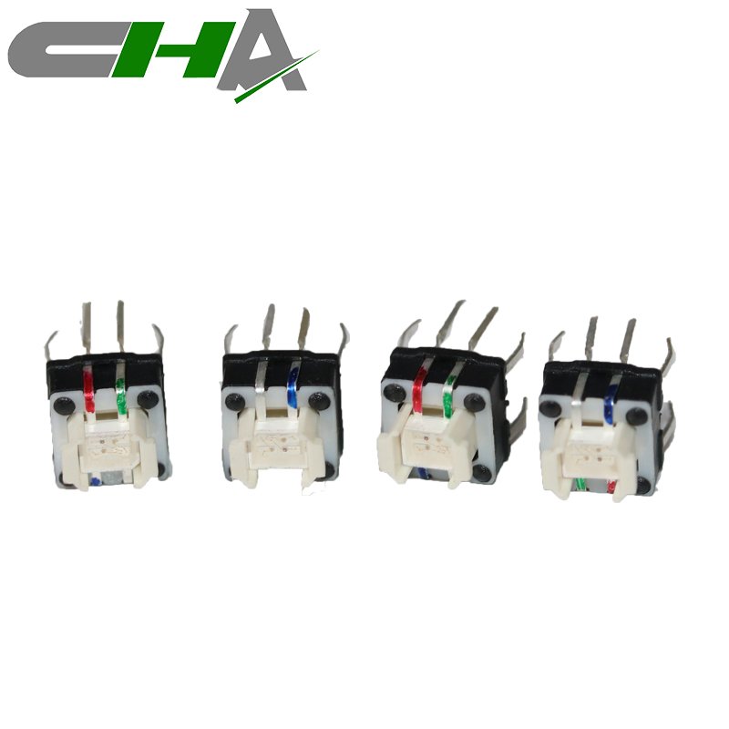 led tactile switch rgb tact switch for consumer products tact switch with led RGB Tri-color