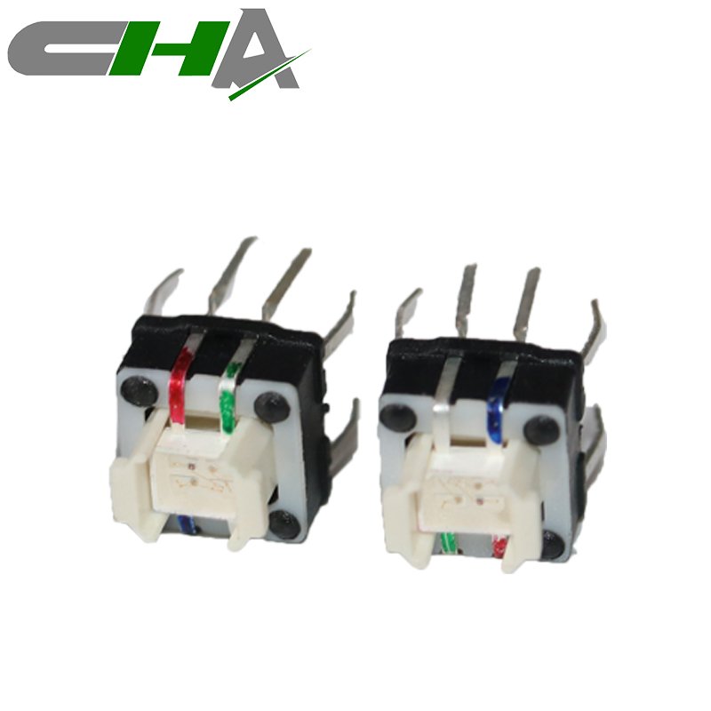 led tactile switch rgb tact switch for consumer products tact switch with led RGB Tri-color