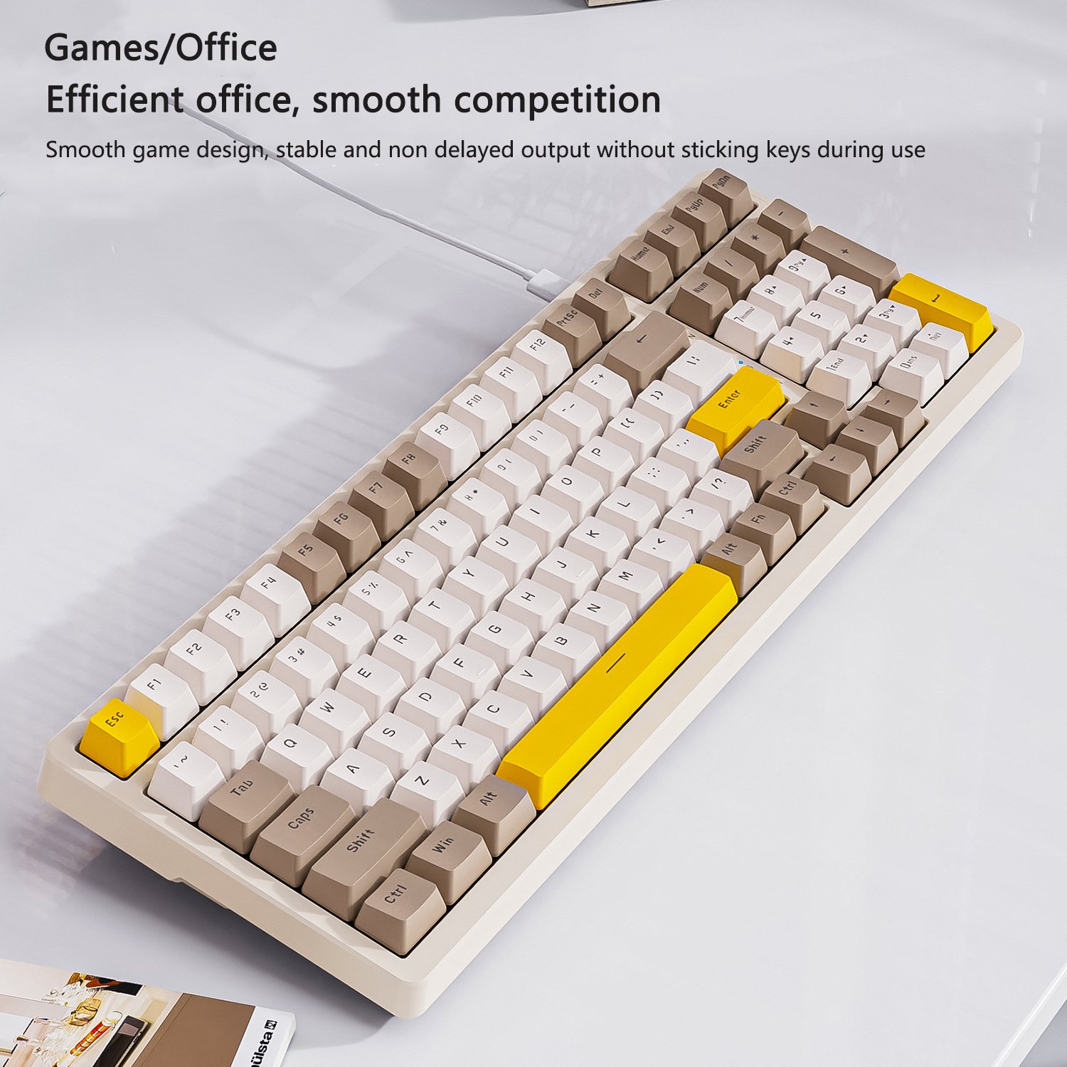 Free Wolf K3 MAX Korean Mechanical Keyboard Gasket Structure Customized Hot Plug Game Korean Mechanical Keyboard