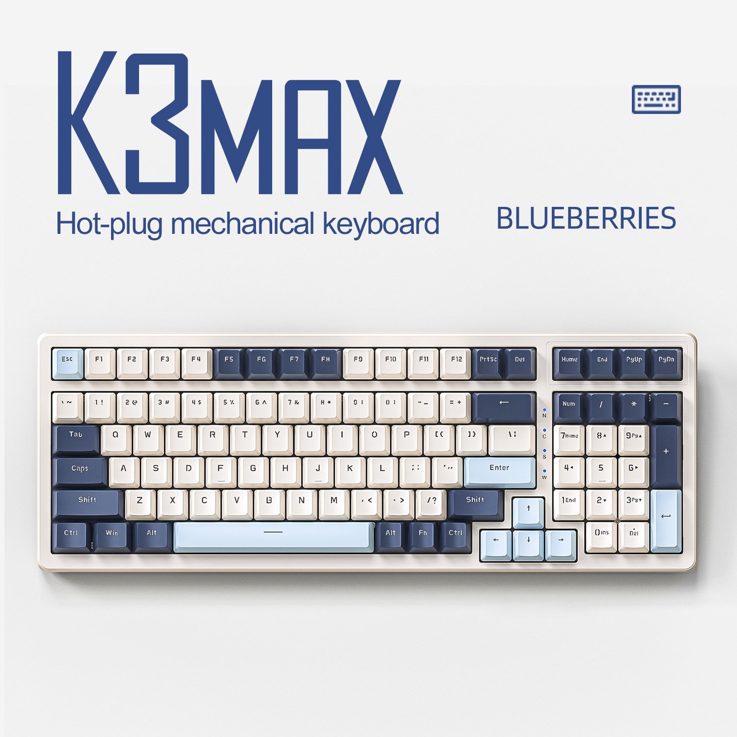 Free Wolf K3 MAX Korean Mechanical Keyboard Gasket Structure Customized Hot Plug Game Korean Mechanical Keyboard