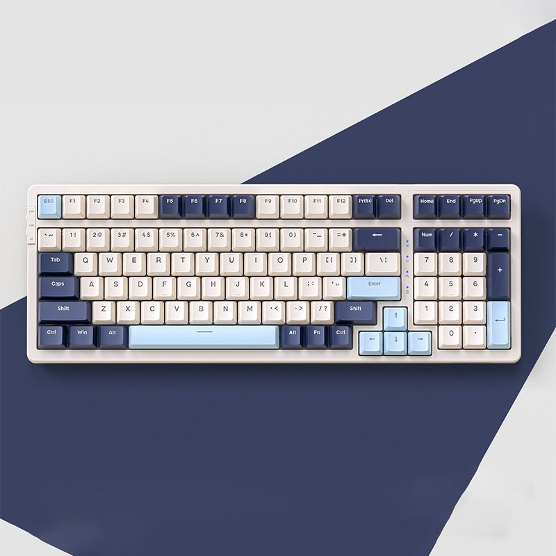 Wholesale Custom Wired USB3.0 Bluetooth Wireless Keyboard Wired 3 Mode Hot Swappable Mechanical Keyboard