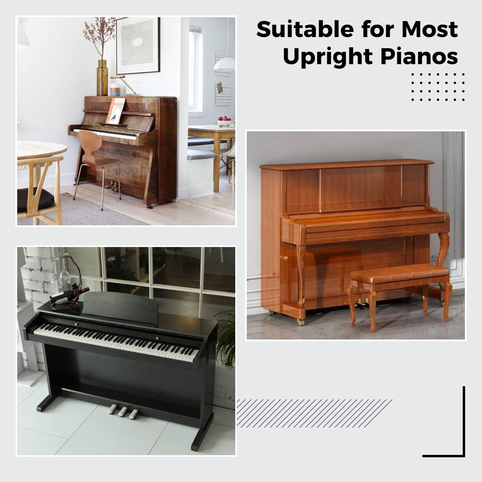 High Quality Piano Full Cover Dustproof Waterproof Silver Coated Oxford Fabric Piano Protective Cover