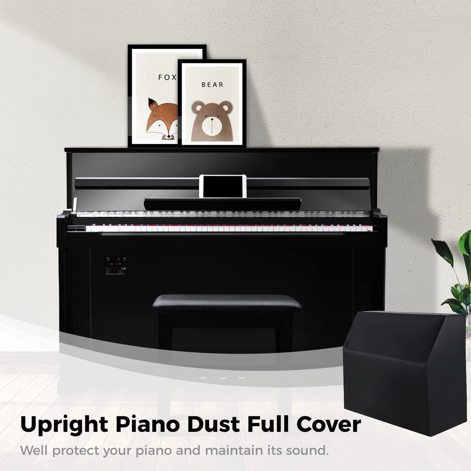 High Quality Piano Full Cover Dustproof Waterproof Silver Coated Oxford Fabric Piano Protective Cover