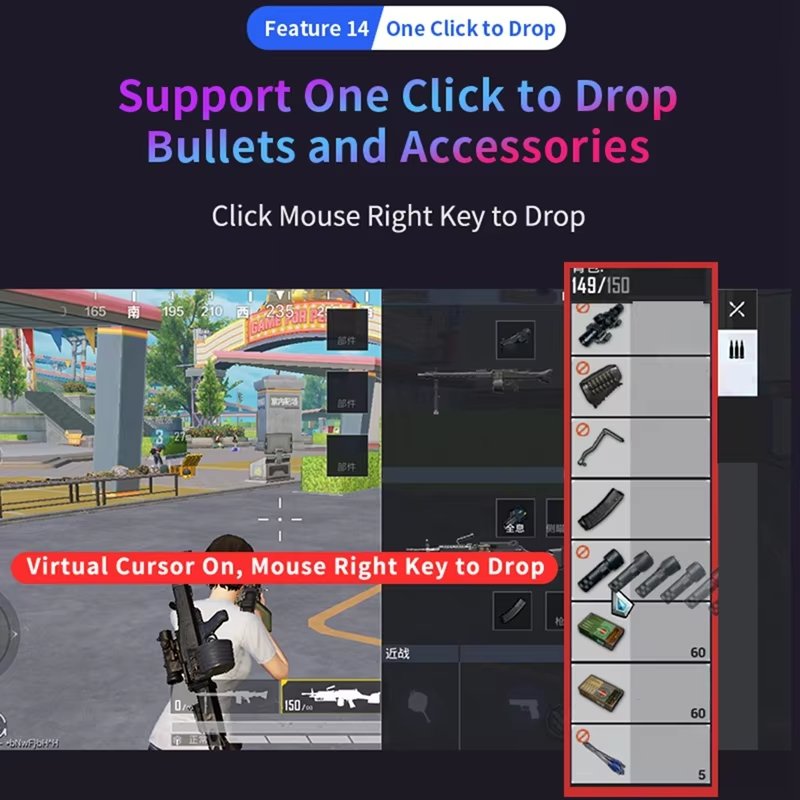Mouse And Keyboard Converter Adapter M16 For PUBG Mobile Game BT5.1 Auxiliary Controller For Android Iphone