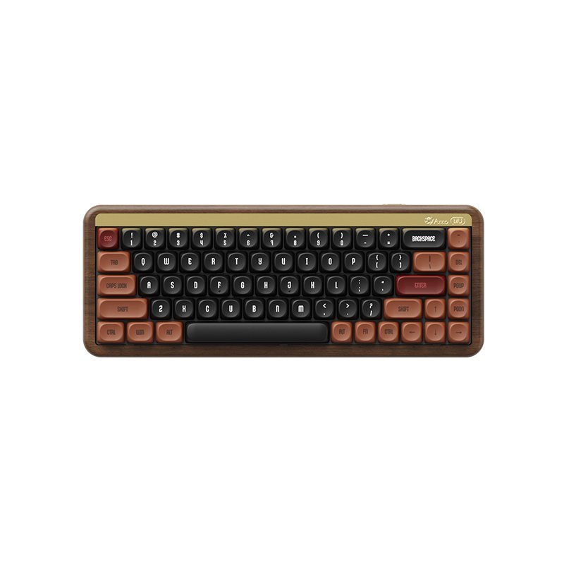 AKKO MU01 Autumn Walnut Wooden Case Keyboard MOA Profile PBT Dye Sub Keycaps 68 Keys Gasket Structure Keyboard