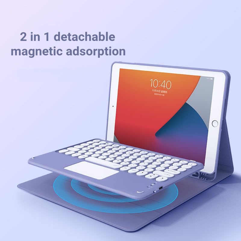 Portable PU Leather TPU Keyboard Case with trackpad For ipad 10th generation 10.9 2022 (Keyboard need buy seperately)
