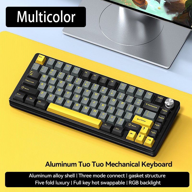 H83 metal wireless keyboard RGB gaming keyboard hot swap aluminum mechanical keyboard