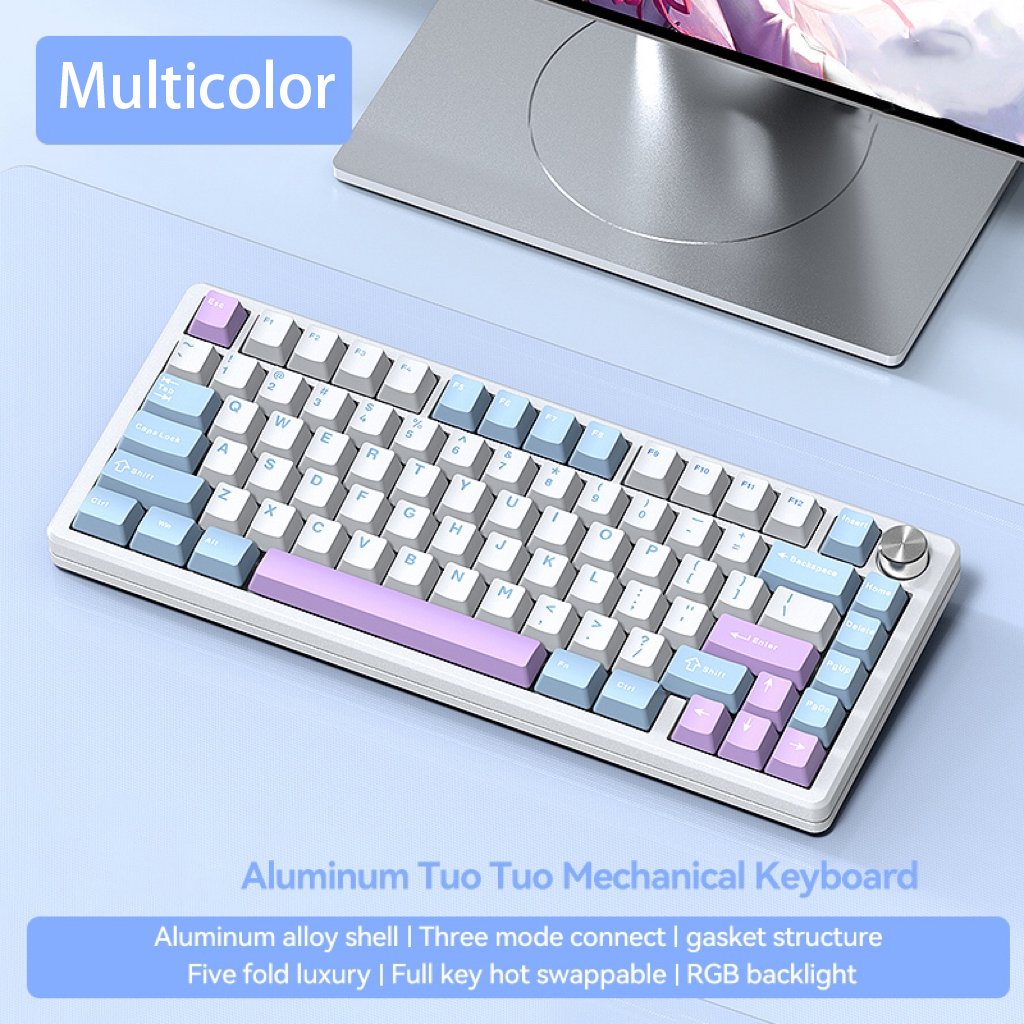 H83 metal wireless keyboard RGB gaming keyboard hot swap aluminum mechanical keyboard